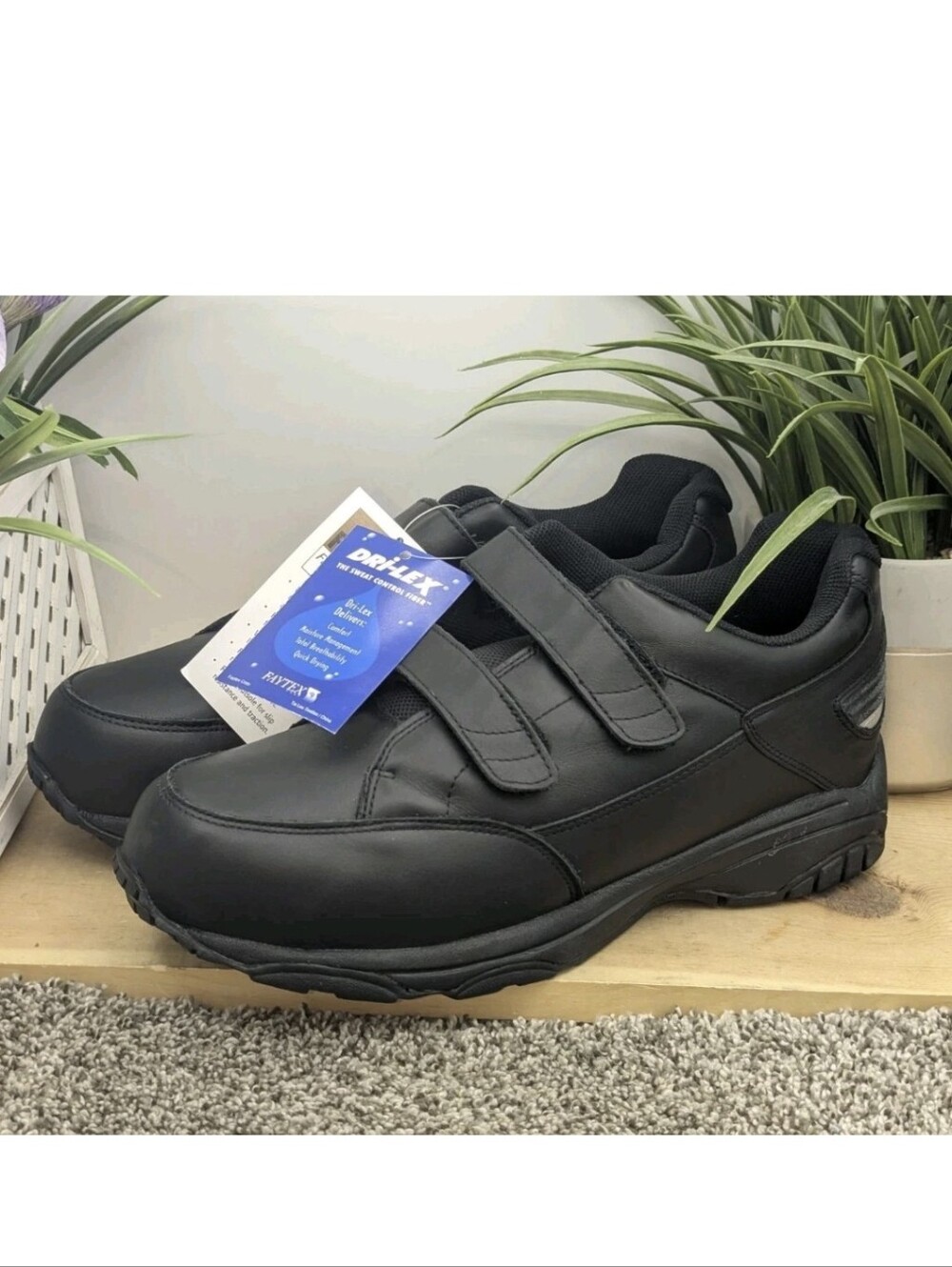Drew Force V Mens Size 13W Black Leather Orthopedic Shoes Casual Cushion Walking
